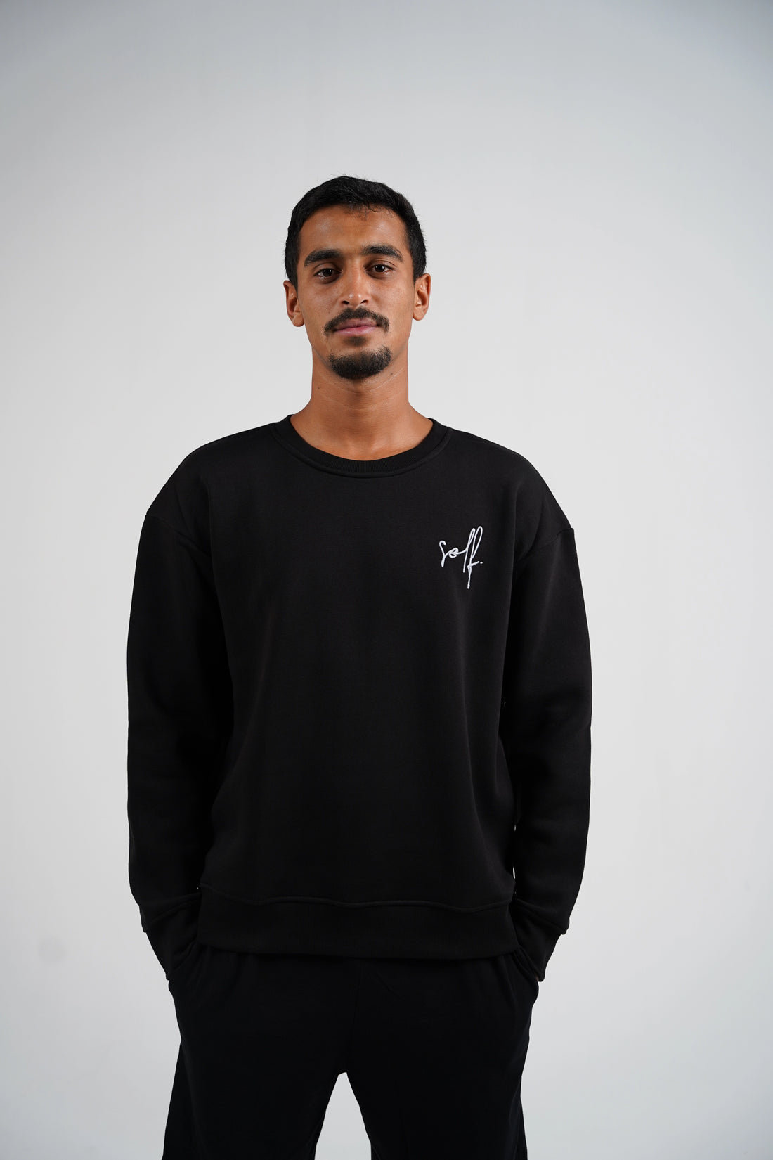 men black crewneck