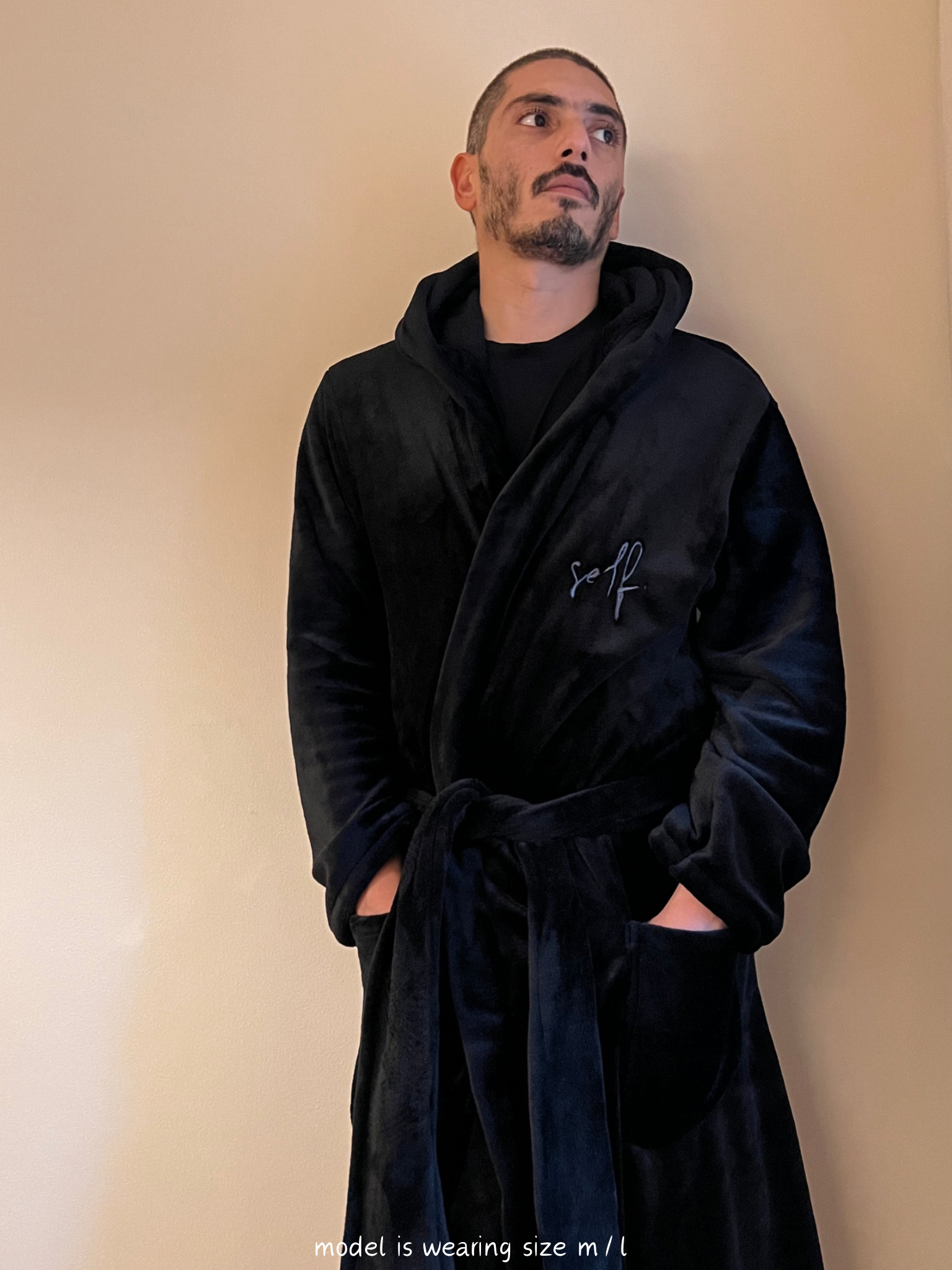 Mens branded 2025 dressing gown