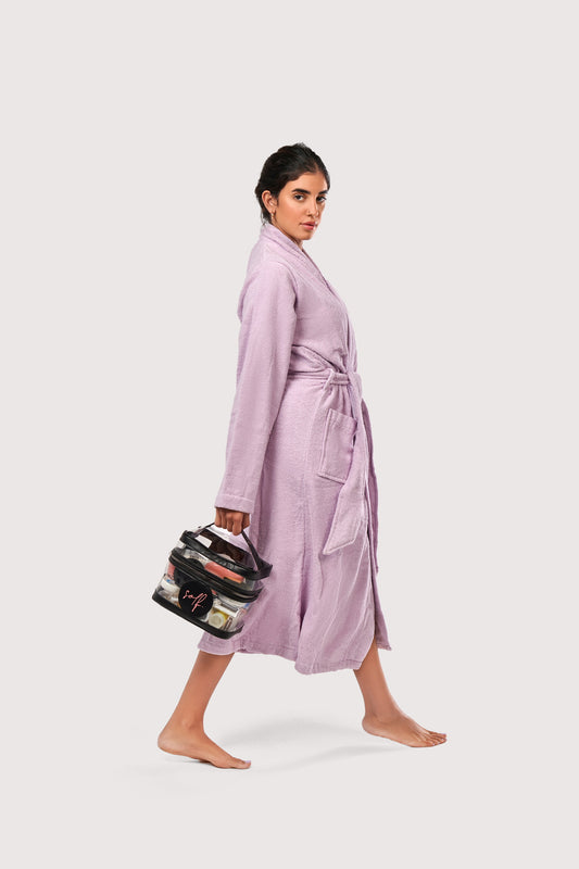 self lilac bathrobe
