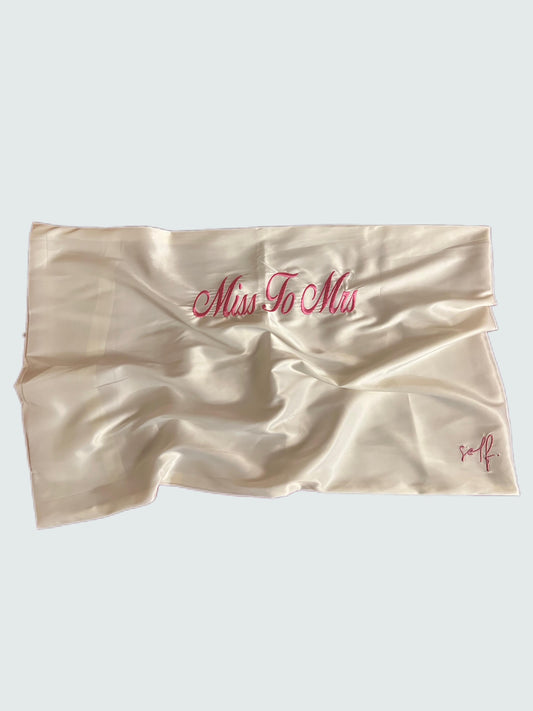 the "miss to mrs" pillowcase
