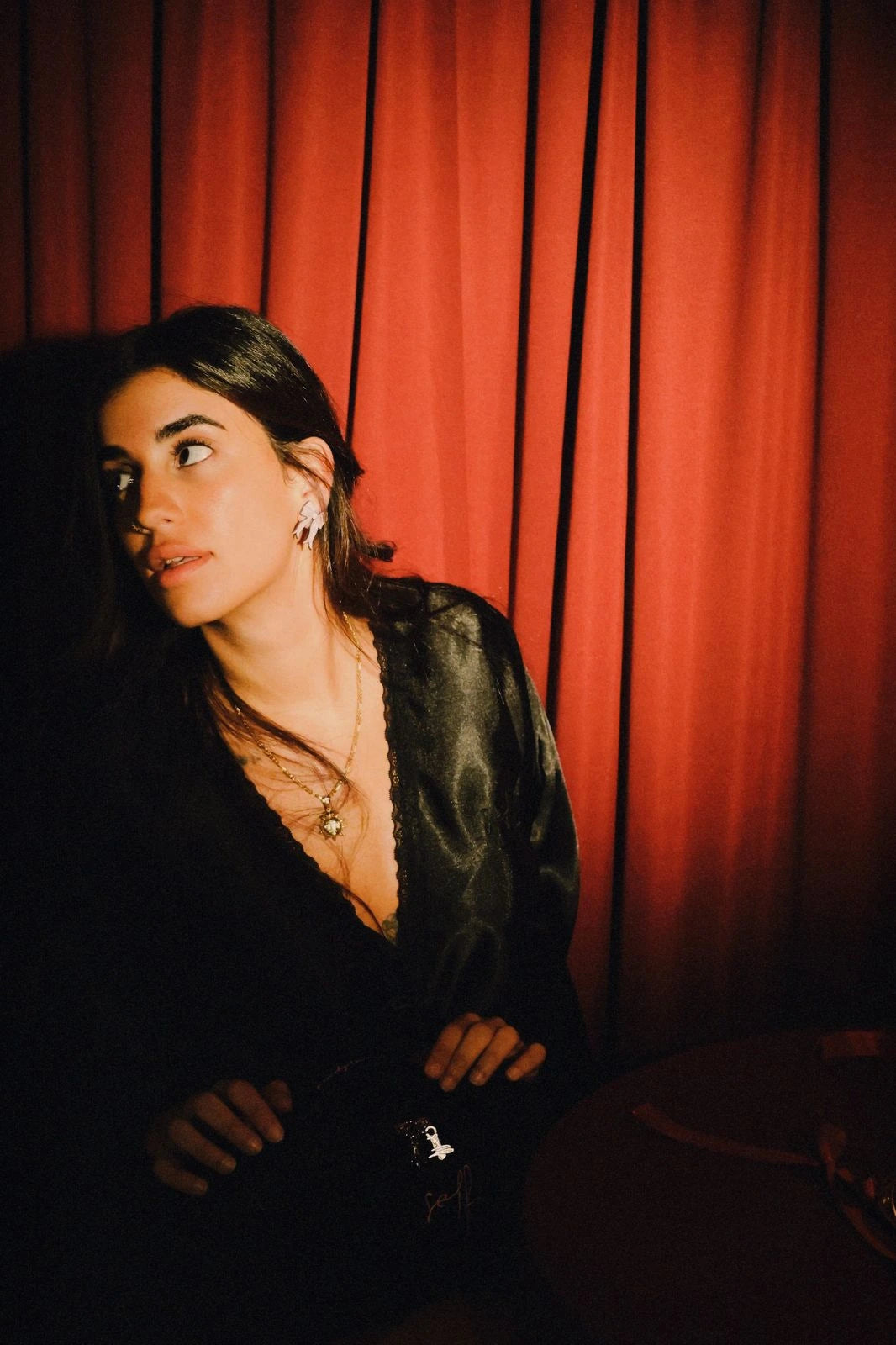 the black satin robe