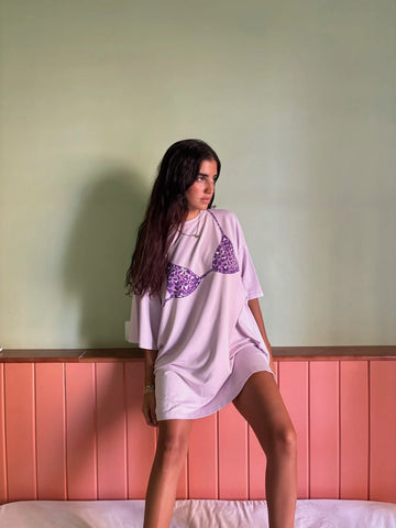 the lilac bikini shirt