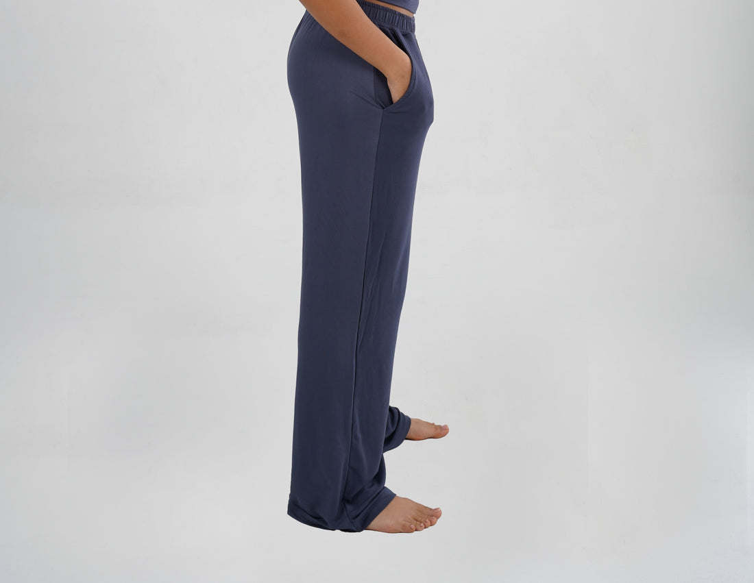 women's charcoal basic pants 