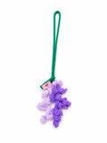 Crocheted flower-shaped keychain
