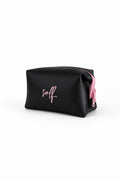 Black pouch with 'self' branding on a white background
