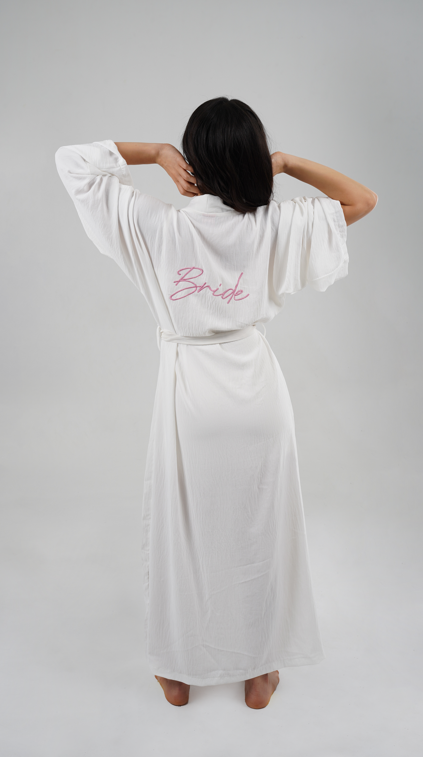 the long bridal flowy robe