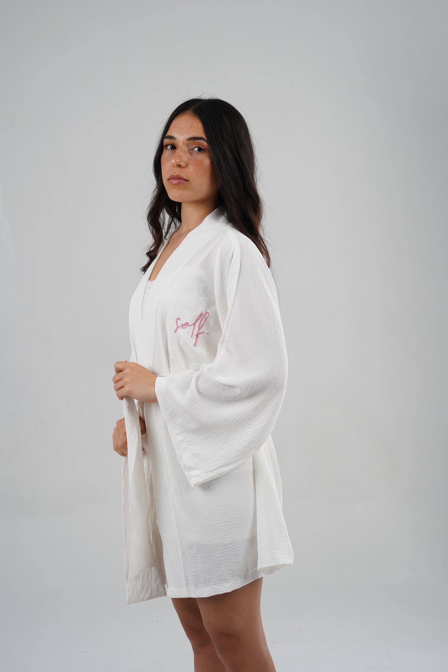 the bridal flowy robe