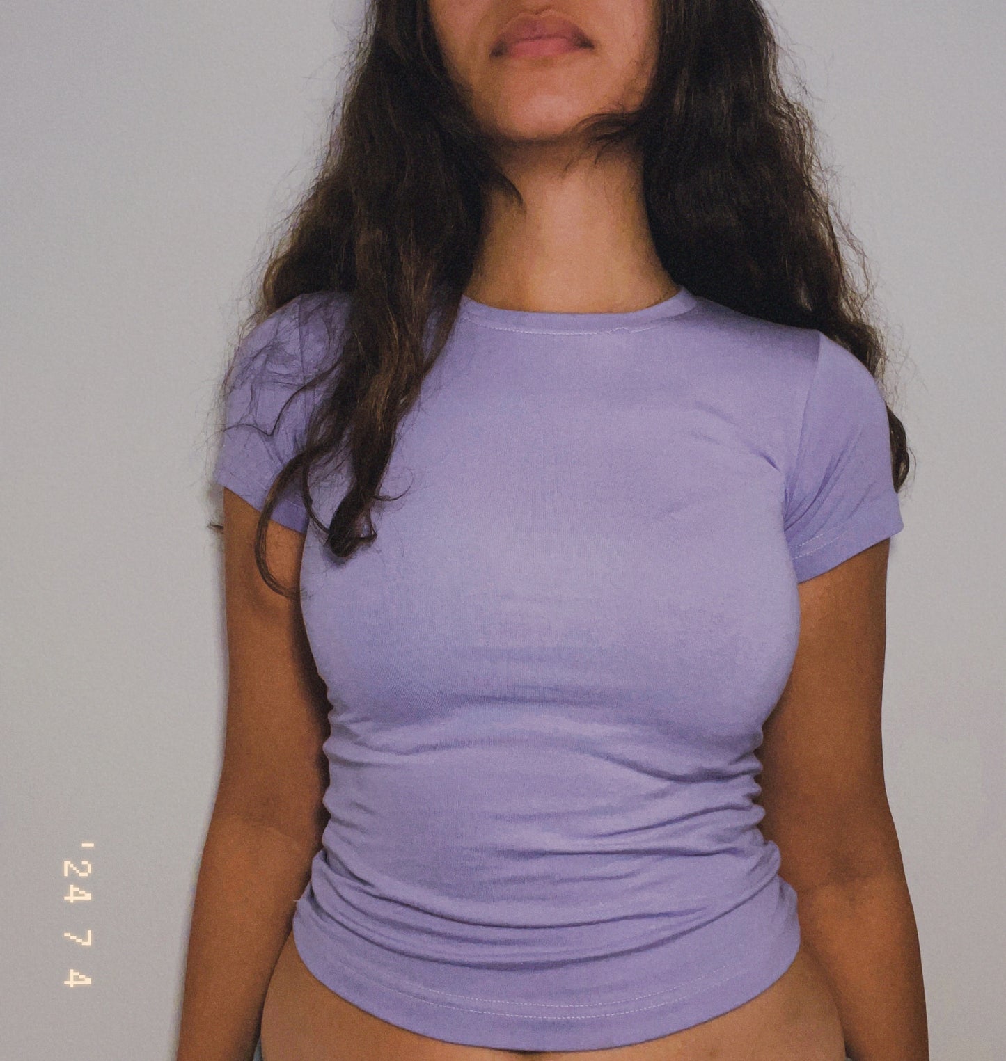 women's lilac basic t-shirt for lounging