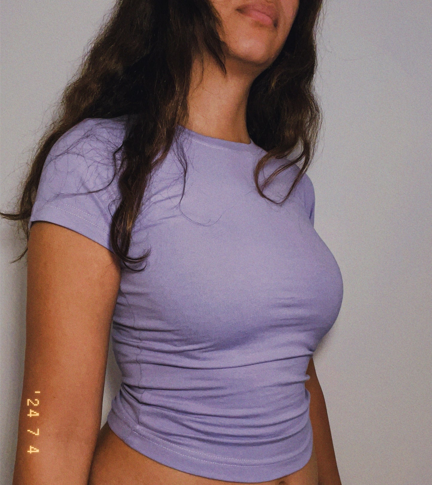 women's lilac basic tshirt