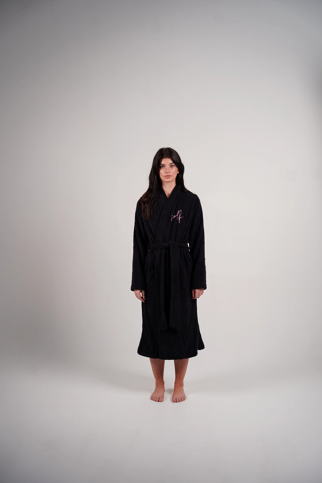 self long black bathrobe