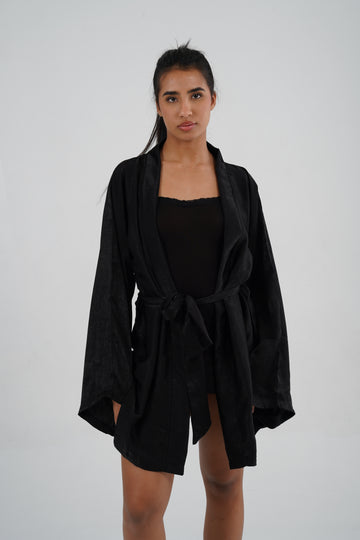 Self The Brand l Shimmery Robe - Front