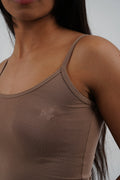 women's brown tank top 