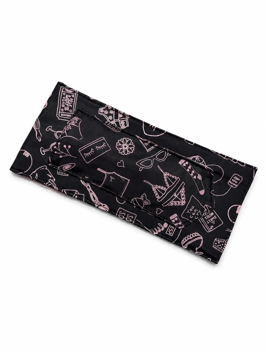 Black car floor mat on a white background