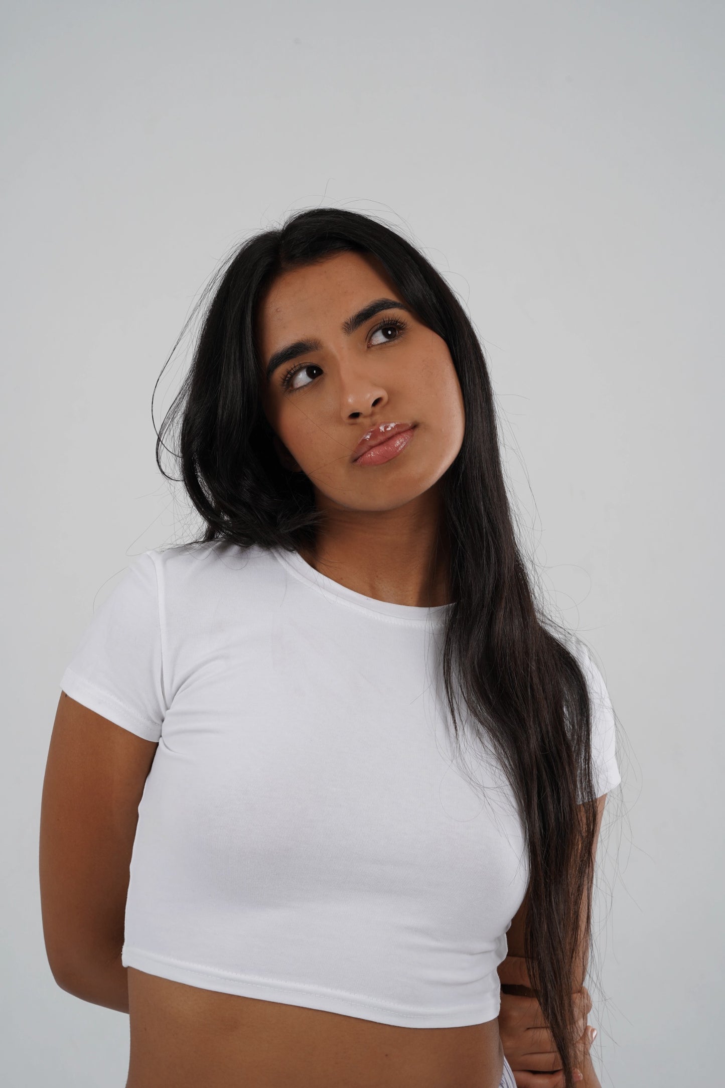 women's white crop top for lounge wear